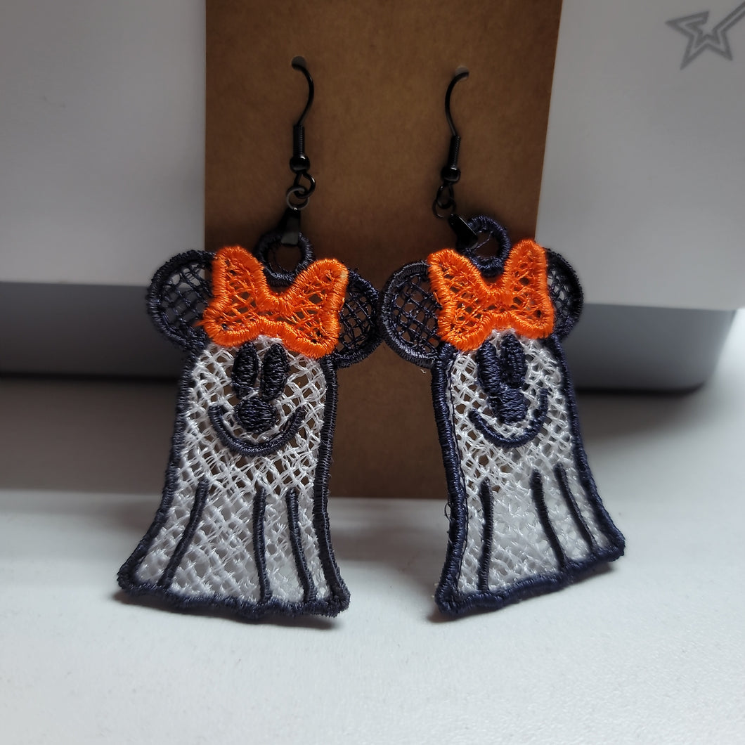 Mrs Ghost Lace Earrings