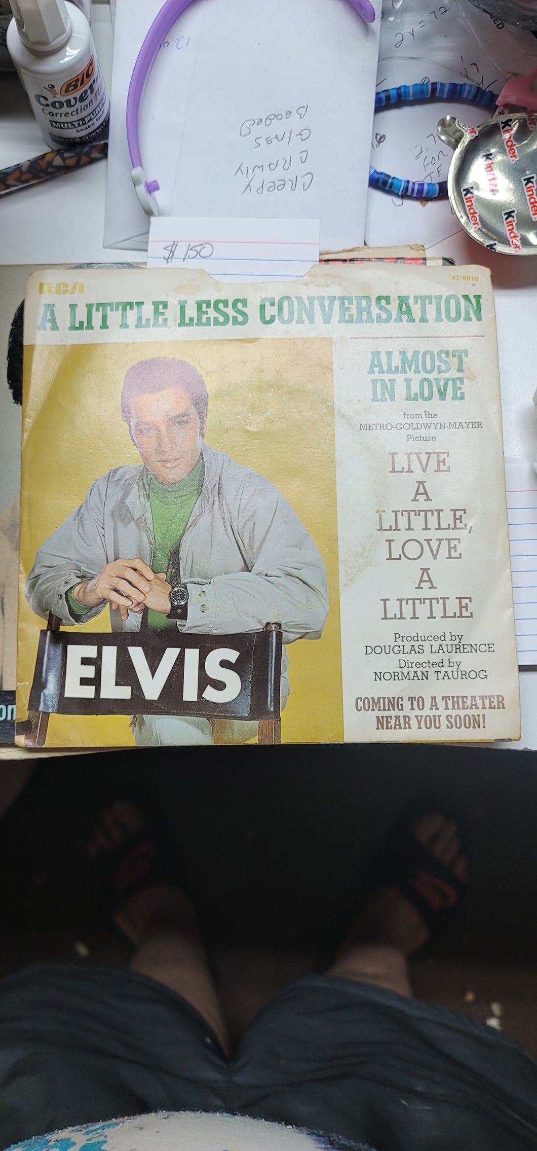 ELVIS PRESLEY: Almost In Love / Little Less Conversation US RCA 47-9610 45 NM PS