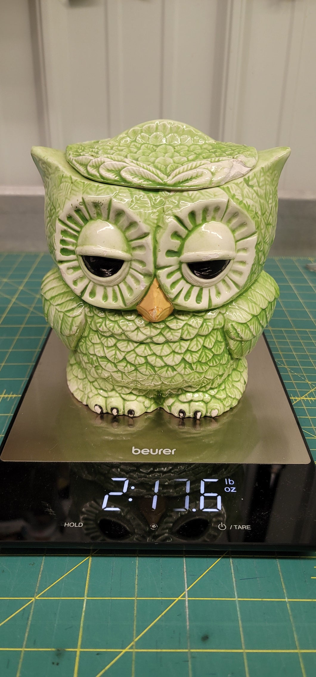 Double-sided owl cookie jar