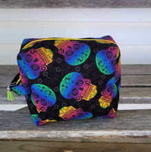 Load image into Gallery viewer, Rainbow Sugar Skulls Square makeup Bag
