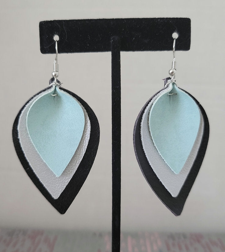 Pinch Faux Leather Earrings